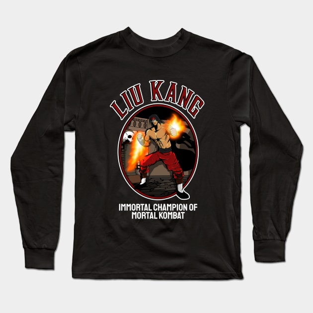 Mortal Kombat - Liu Kang Long Sleeve T-Shirt by withoutthebox